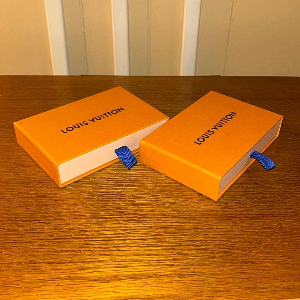 Louis Vuitton gift boxes.